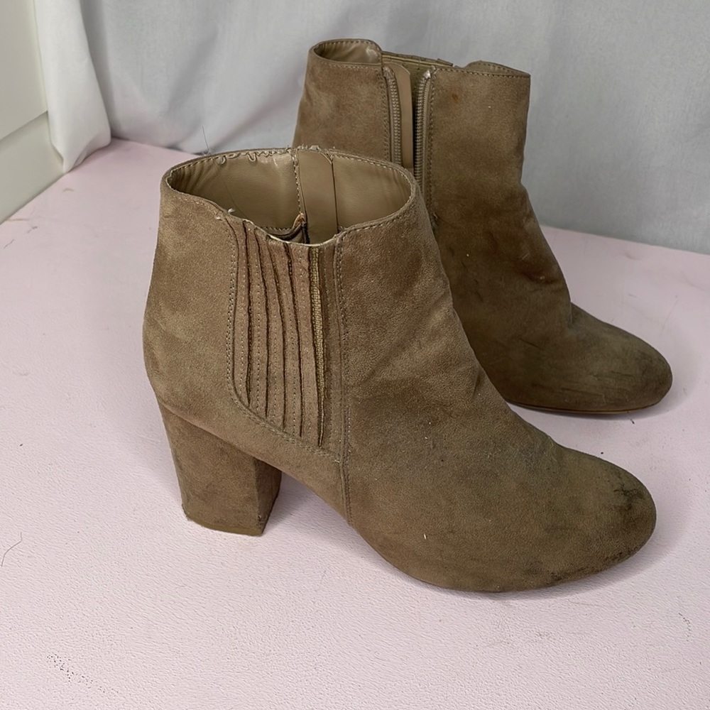 Faux Suede Ankle Booties